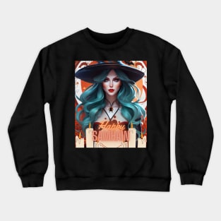 Happy Samhain Witch Crewneck Sweatshirt